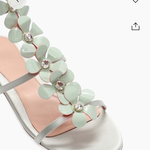 Giambattista  Valli (Brand New) Bouquet Embellished Silk T-Strap Sandals, 37 (7) - Picture 4 of 8